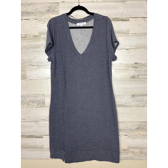 Adyson Parker Women’s Plus 1X  Blue Stretch Midi Short Sleeve Shirt Dress - Picture 1 of 6